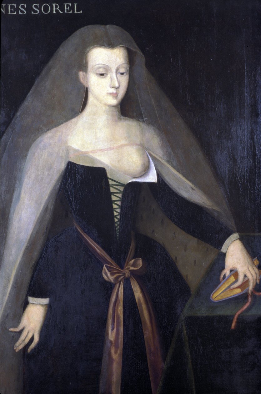 Indre & Loire N * 081 - Chateau de Loches - Portret Agnes Sorel - autorstwa Francois Cloueta (1520-1572) autorstwa Unknown
