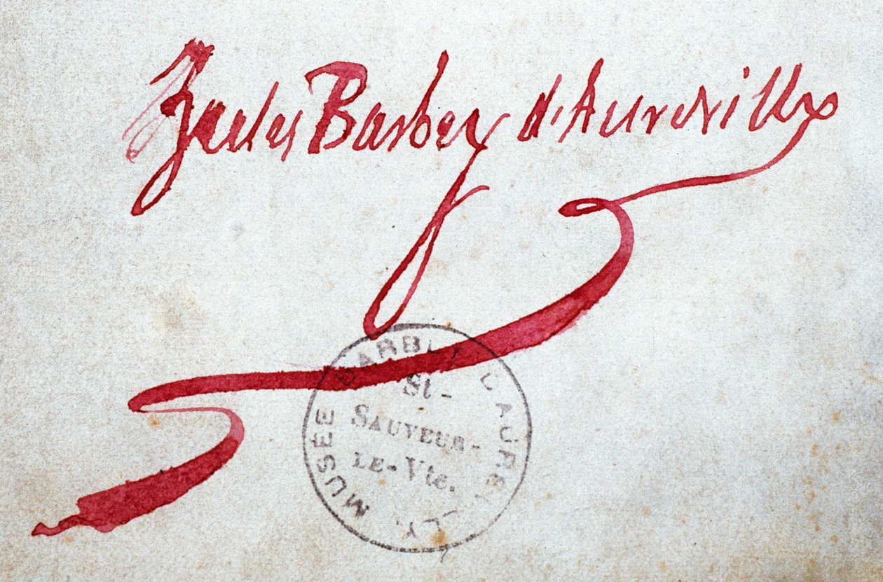 Manche N* 087, Museum of St Sauveur le Viscount, podpis Jules Barbey dAurevilly (1808-1889) autorstwa Unknown