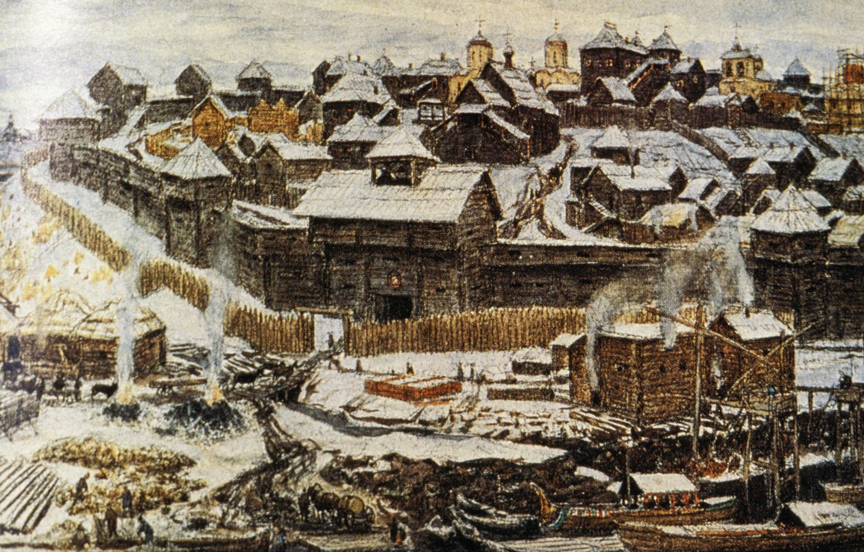 Obraz XIV-wiecznej Moskwy za panowania Iwana Kality (Iwana I) autorstwa Apolinarego Wasnetsowa (1856 - 1933). autorstwa Unknown