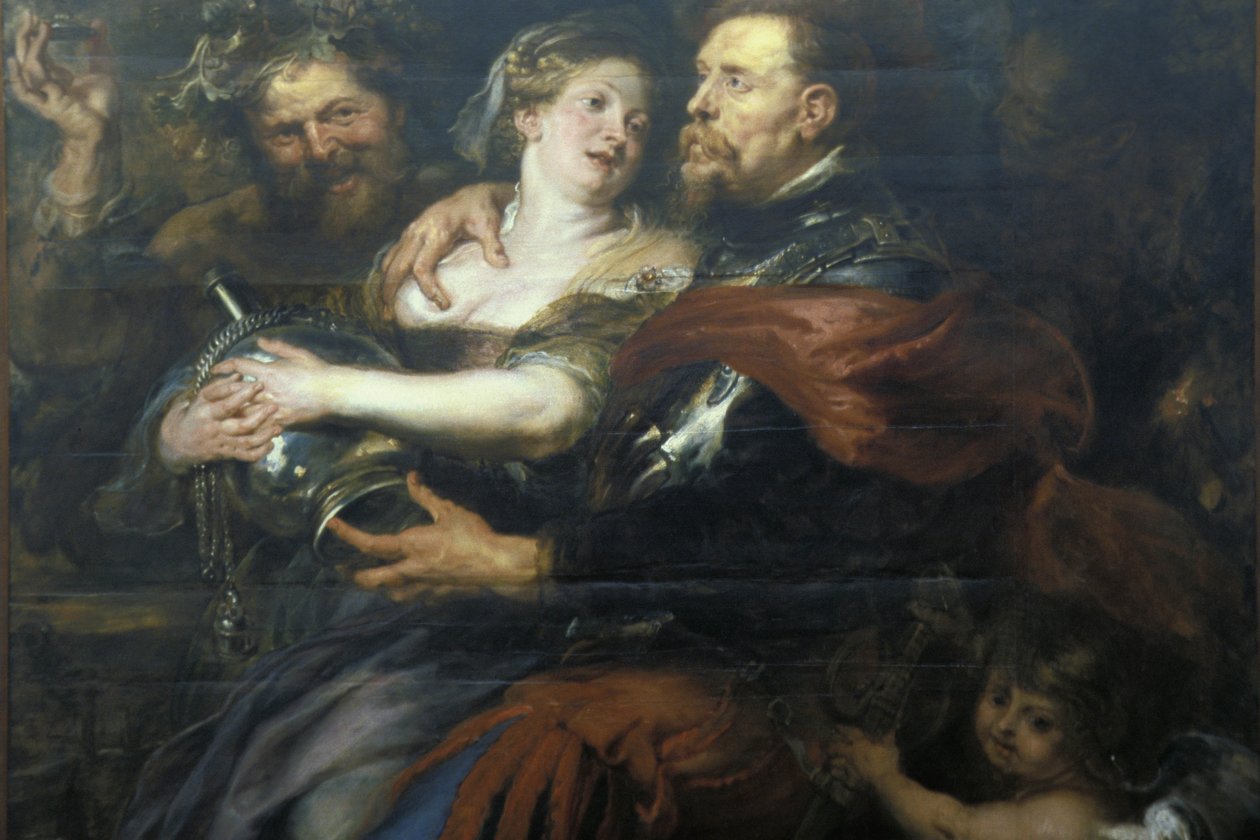 Obraz Wenus i Marsa, dzieło sztuki Pierre Paul (Pierre-Paul) Rubens (lub Peter Paul lub Petrus Paulus) (1577-1640), Palazzo Bianco, Genua, Ligury, Włochy autorstwa Unknown