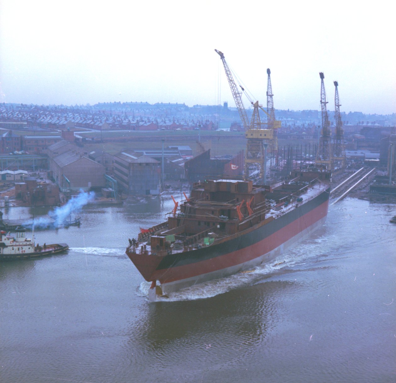 Widok Nicoli, pierwszego SD14, wodowanego w stoczni Southwick, Sunderland, 29 grudnia 1967 (kolorowe zdjęcie) autorstwa Unbekannt Unbekannt