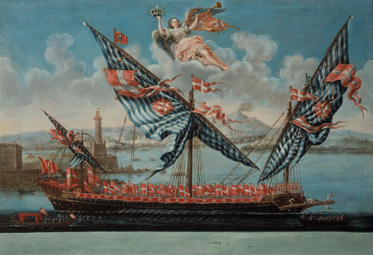 Galera Emmanuela de Rohan-Polduc, Wielkiego Mistrza Zakonu Świętego Jana z Jerozolimy, c.1780-85 autorstwa Neapolitan School