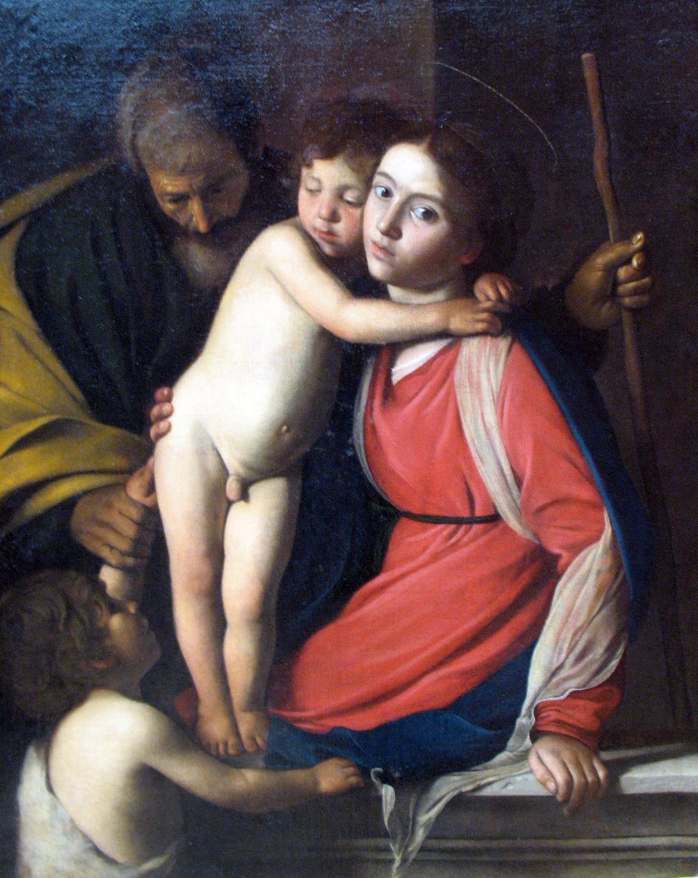 Święta Rodzina z Dzieciątkiem Św. Jan Chrzciciel autorstwa Michelangelo Merisi Caravaggio