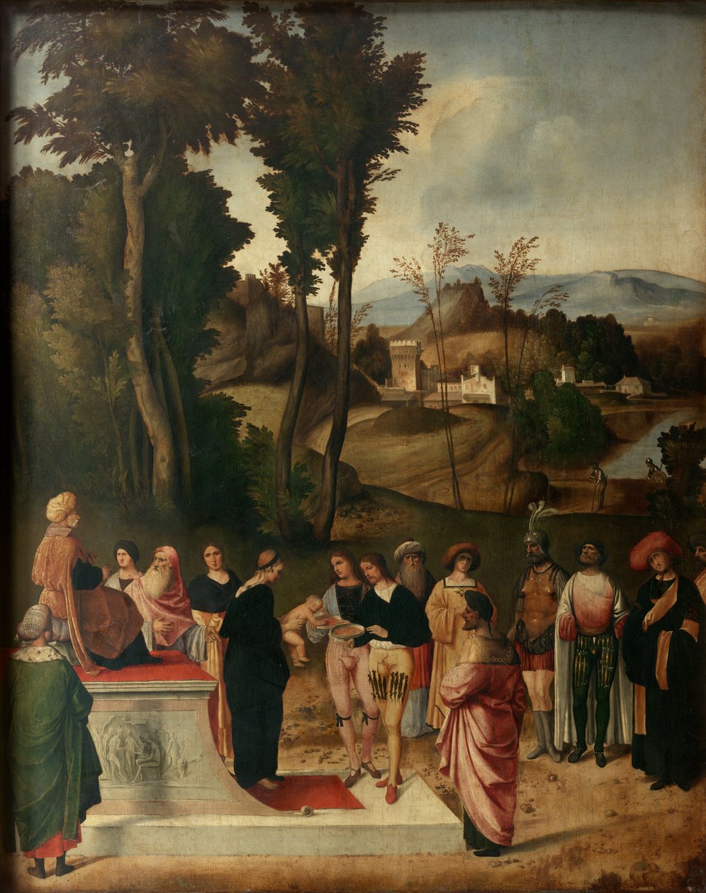 Mojżesz przechodzi próbę ognia autorstwa Giorgione da Castelfranco