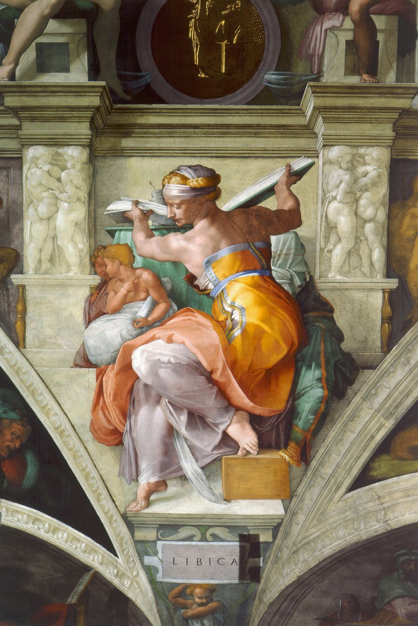 libijska sybila autorstwa Michelangelo Buonarroti