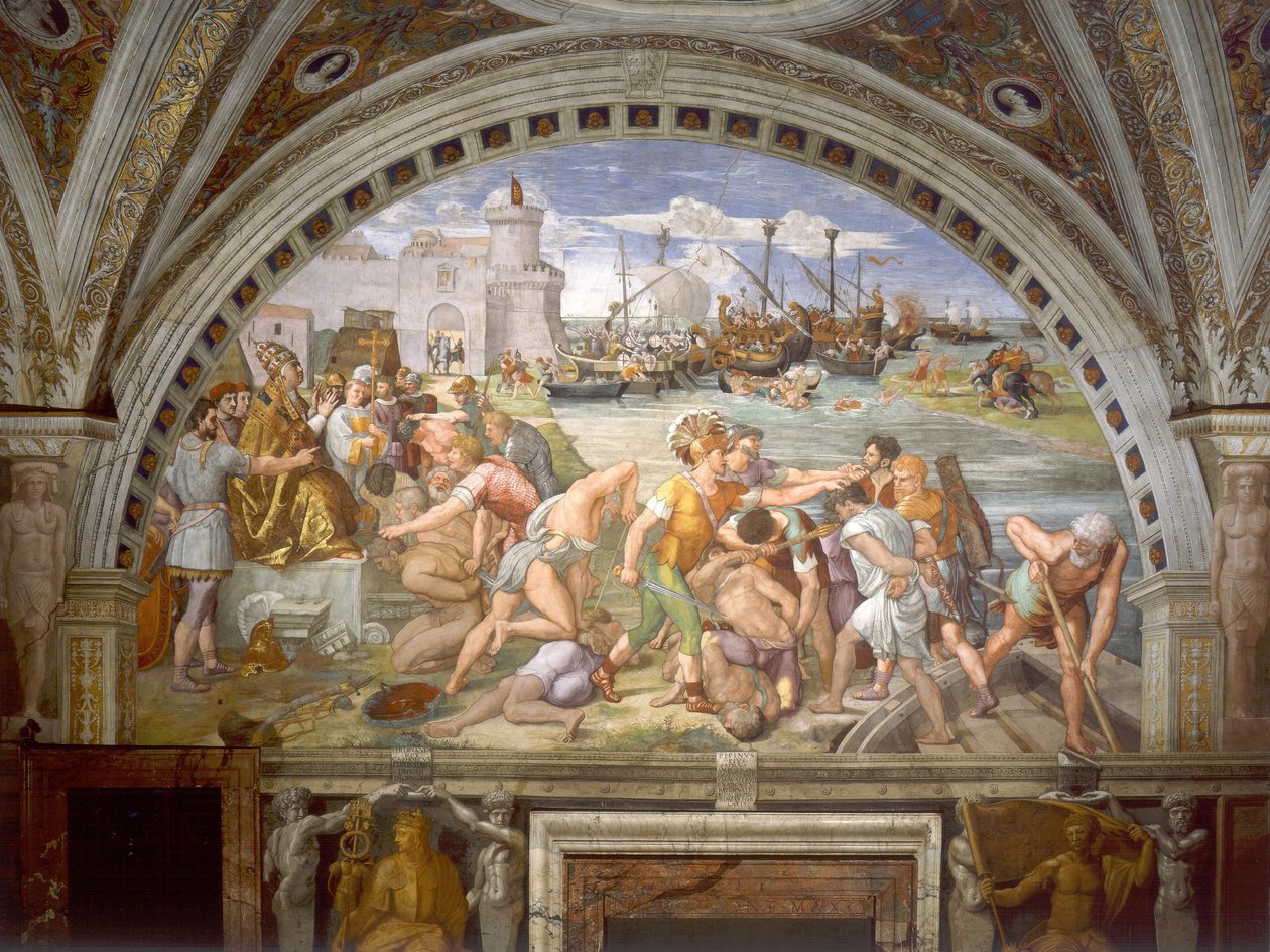 Bitwa pod Ostią autorstwa Raffaello Sanzio Raphael
