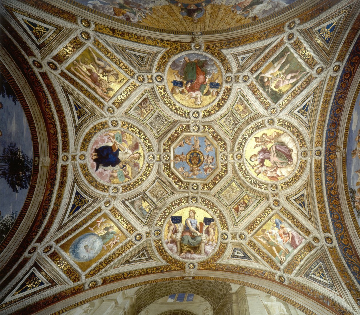 Sklepienie Sali Pieczęci autorstwa Raffaello Sanzio Raphael