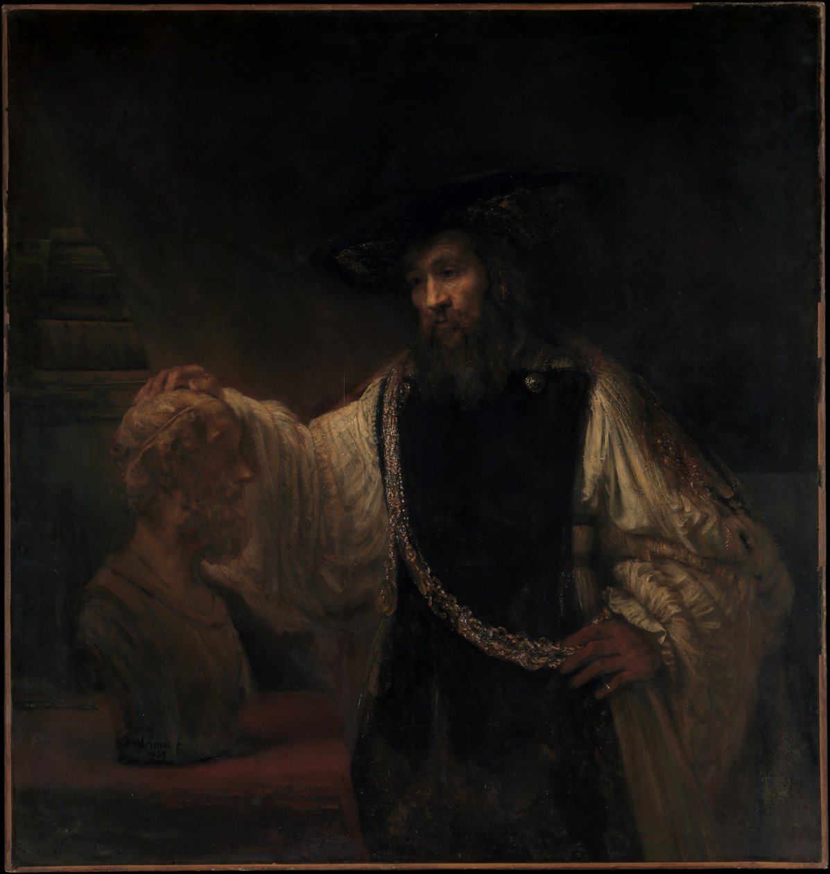 Arystoteles z popiersiem Homera autorstwa Rembrandt van Rijn