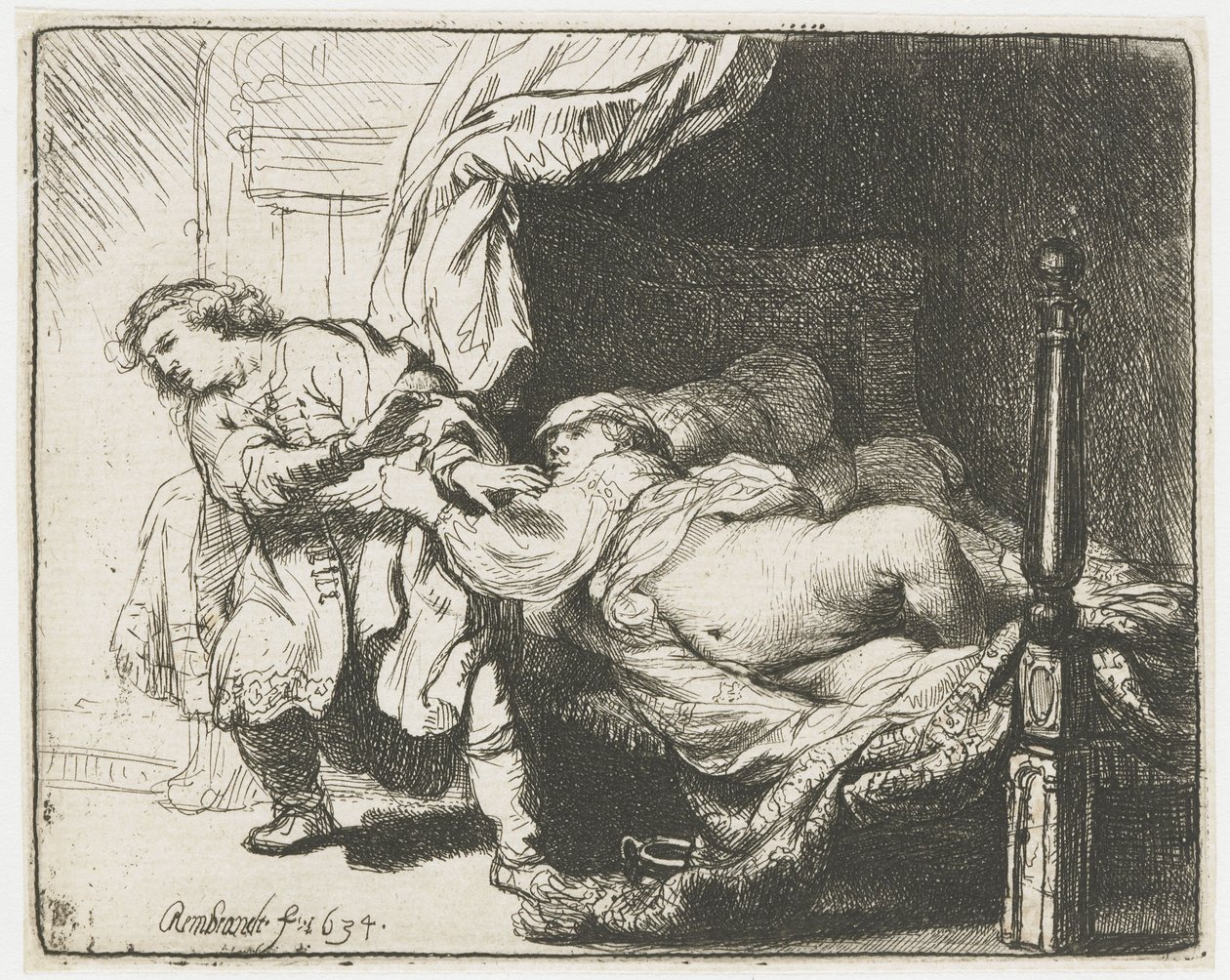 Żona Józefa i Potyfara autorstwa Rembrandt van Rijn
