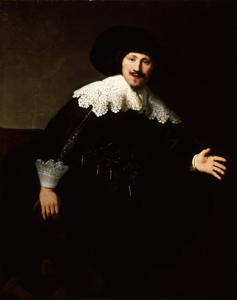 Portret mężczyzny wstającego z krzesła autorstwa Rembrandt van Rijn