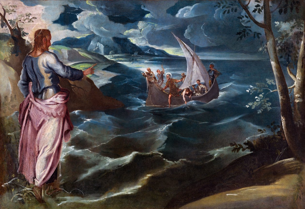 Chrystus nad Morzem Galilejskim autorstwa Tintoretto