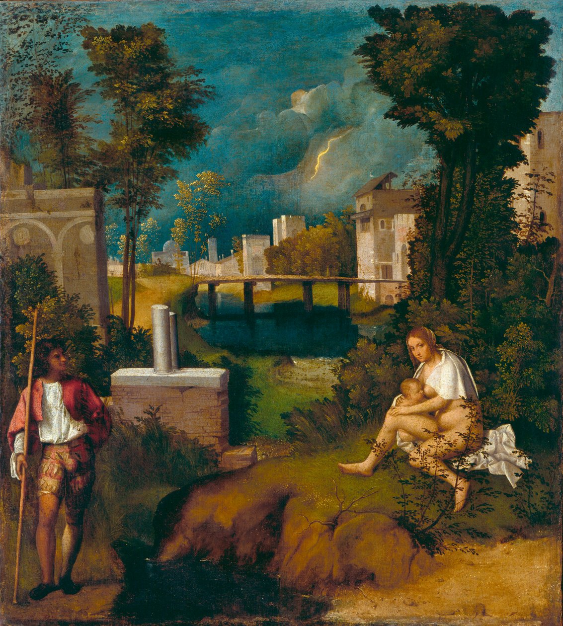 Burza, ok. 1508 (olej na płótnie) autorstwa Giorgione