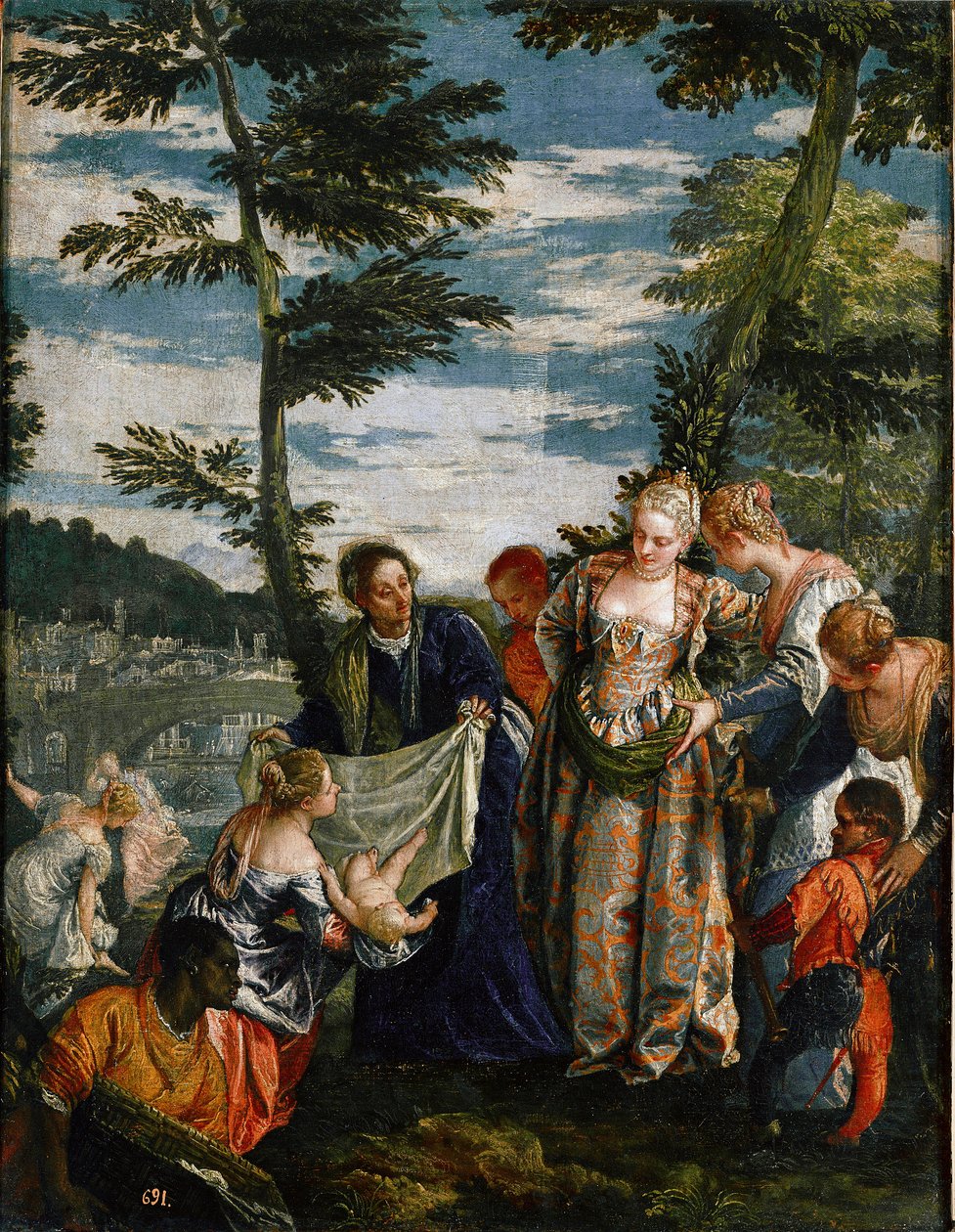 Znalezienie Mojżesza (Obraz, ok. 1580) autorstwa Veronese