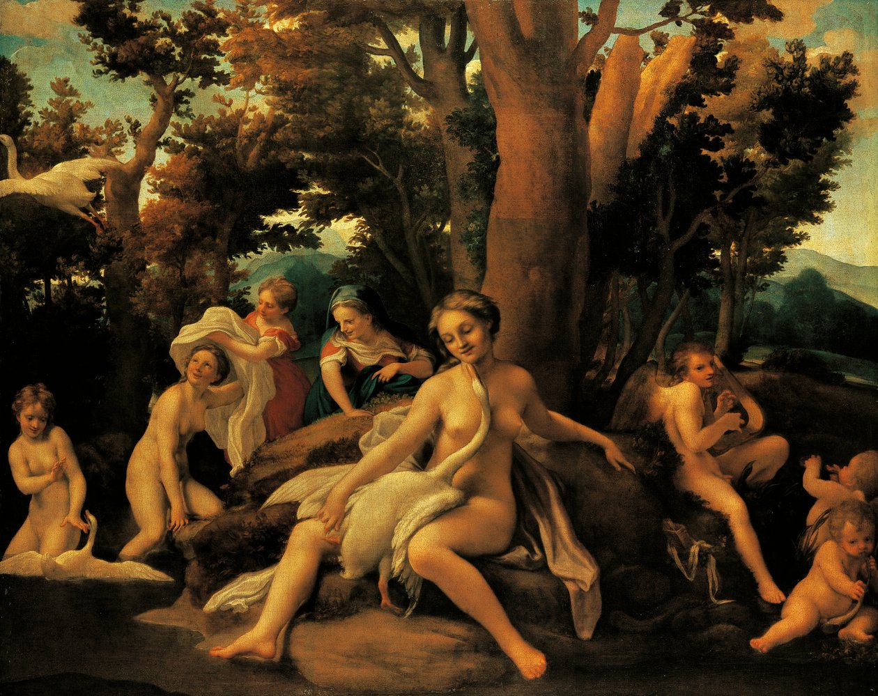 Leda autorstwa (c.1489 1534) Correggio