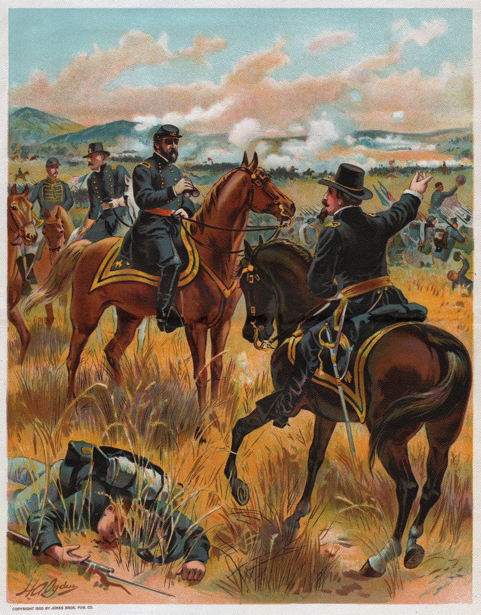 Bataille de Gettysburg. Bitwa pod Gettysburgiem. autorstwa Unknown
