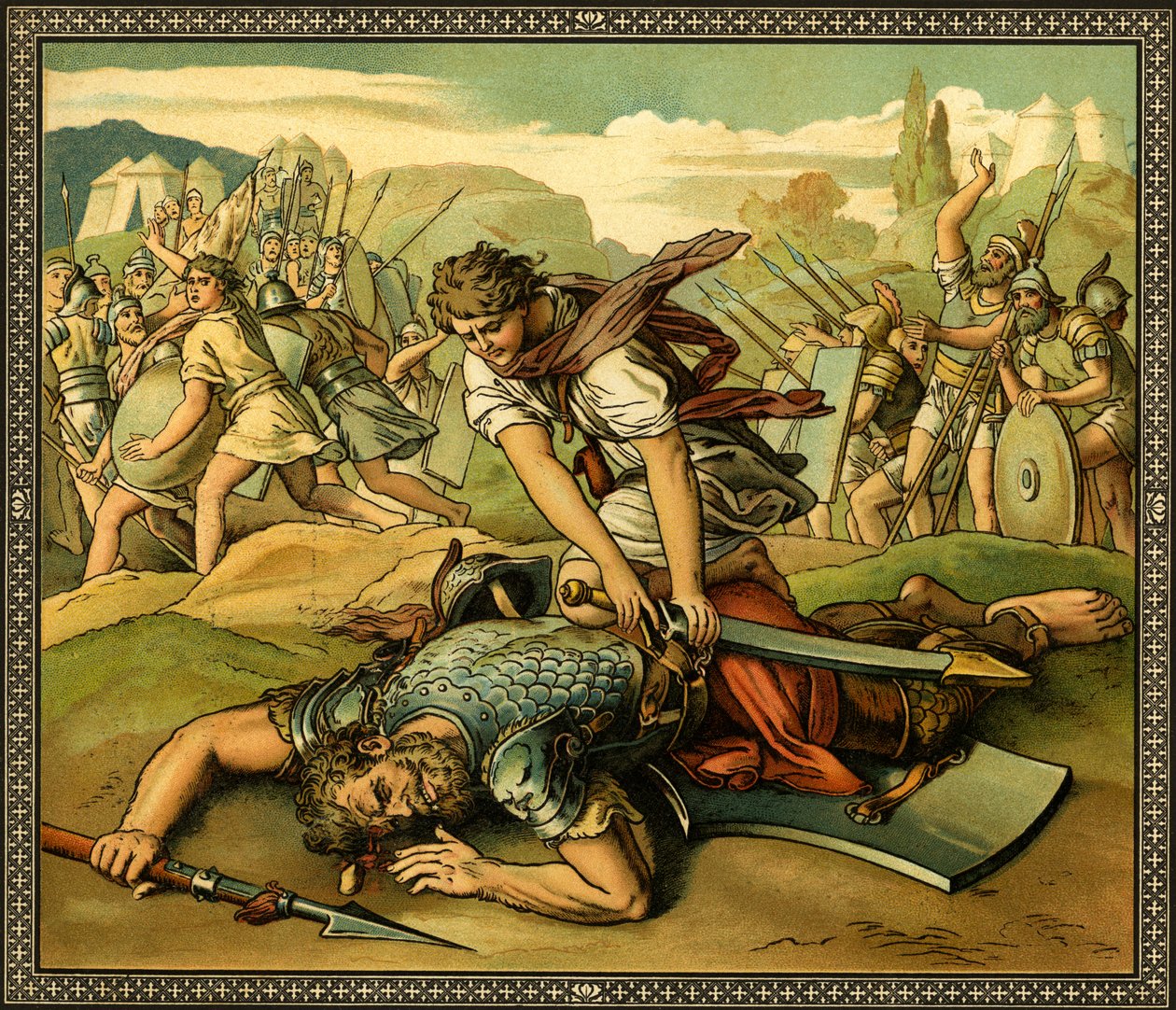Dawid i Goliat - - Biblia autorstwa Unknown