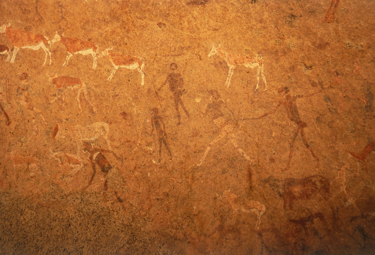 Fragment malowideł naskalnych w Krainie Damara, Namibia. 6 maja 1998 r. autorstwa Unknown