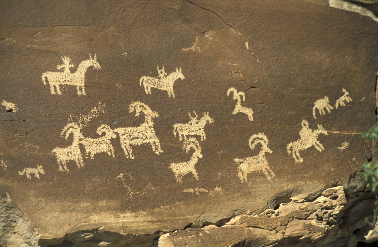 Graffita indyjskie, park narodowy Arches, Utah, Stany Zjednoczone Ameryki, Ameryka Północna autorstwa Unknown