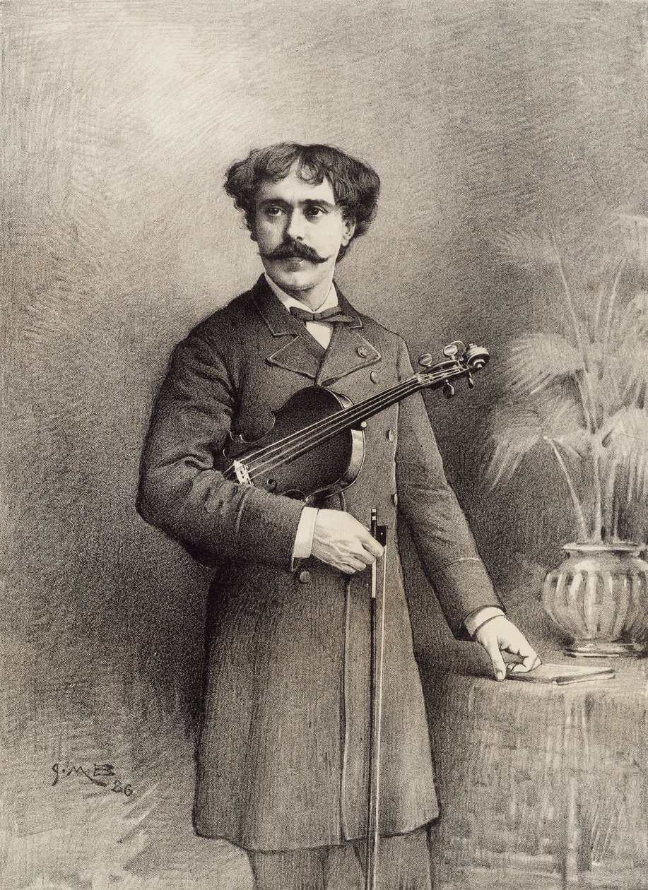 Paweł z Sarasatu. trzymając skrzypce. autorstwa Unknown