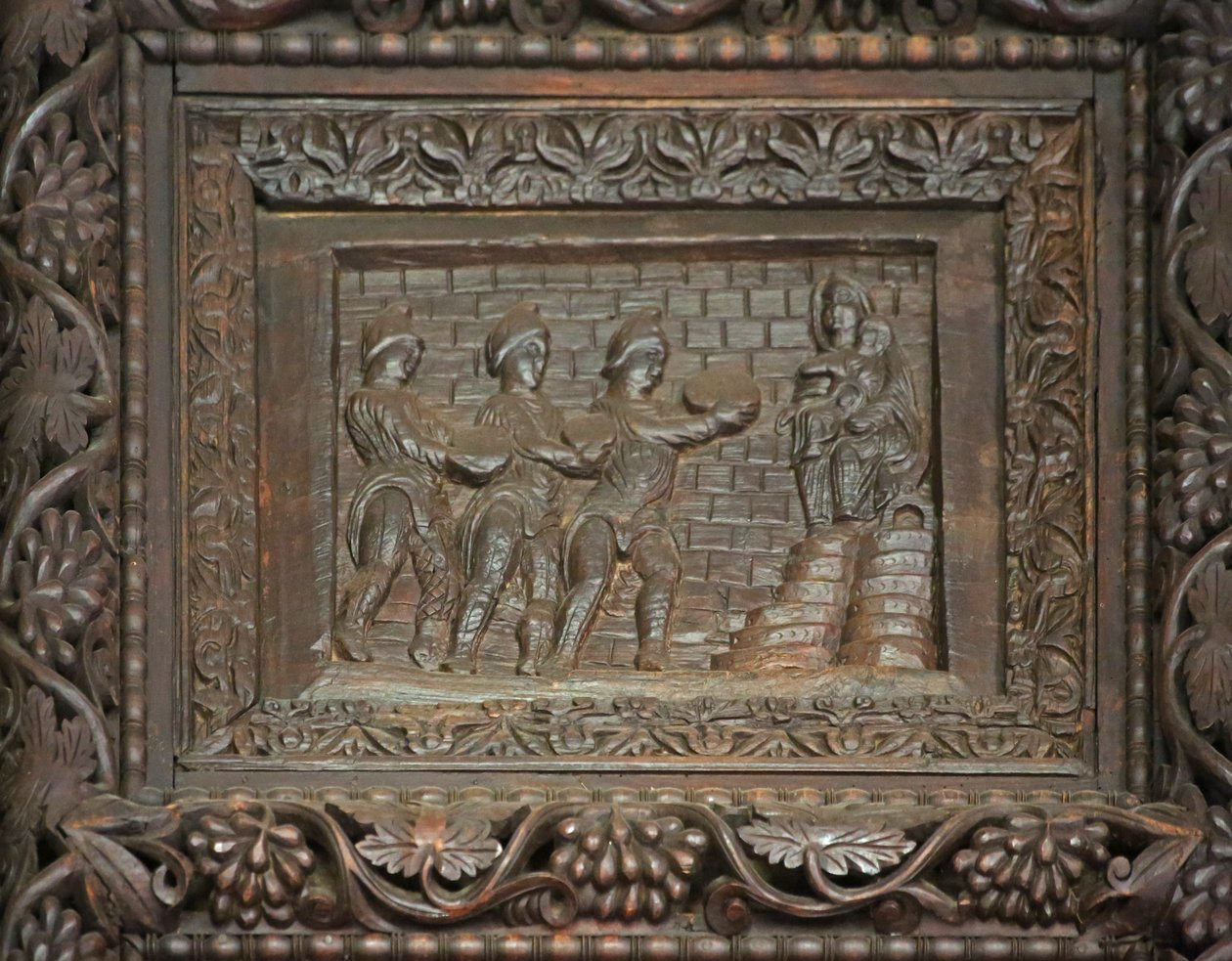 Panel z drzwi 5C: Pokłon Trzech Króli autorstwa Unknown
