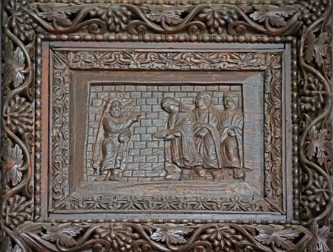 Panel z drzwi 5C: zmartwychwstały Chrystus ukazuje się swoim uczniom autorstwa Unknown