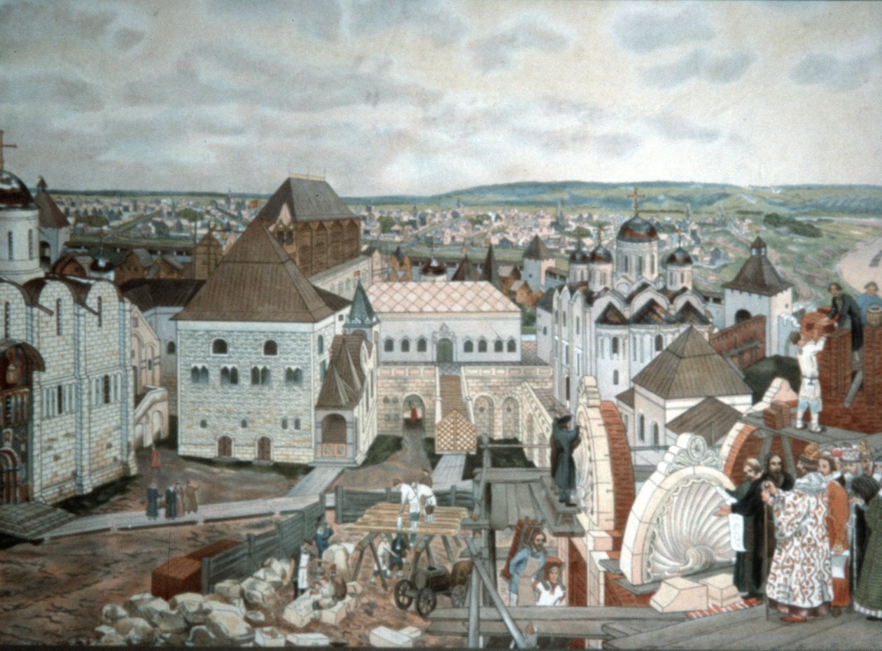 Sztuka rosyjska - Malarstwo Moskwy w czasach starożytnych autorstwa V, M, Vasnetsov (XIX wiek). autorstwa Unknown
