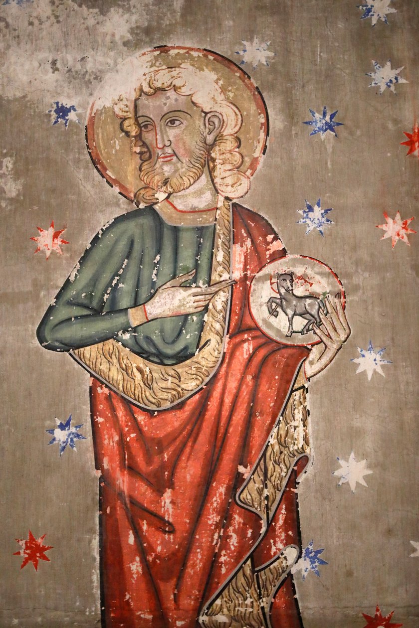 Kościół protestancki Saint-Pierre-le-Jeune, Jana Chrzciciela, Fresco, Strasburg, Francja. autorstwa Unknown