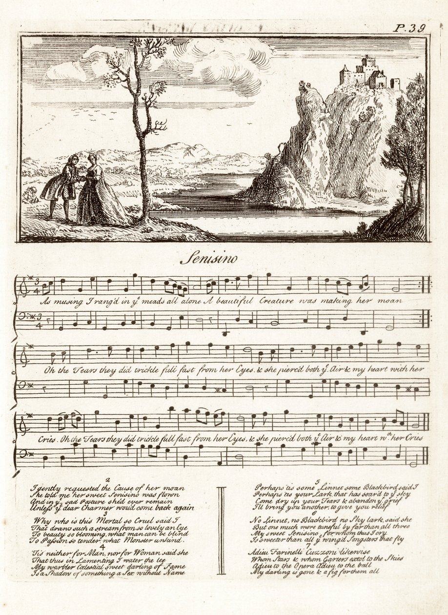 Senesino firmy Handel, grawer autorstwa Unknown