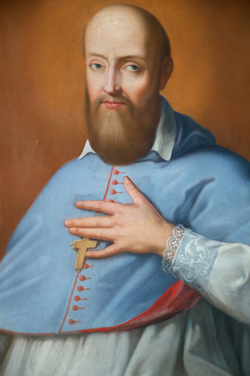 Św. Franciszek Salezy, Malarstwo, Klasztor Nawiedzeń, Marclaz, Francja autorstwa Unknown