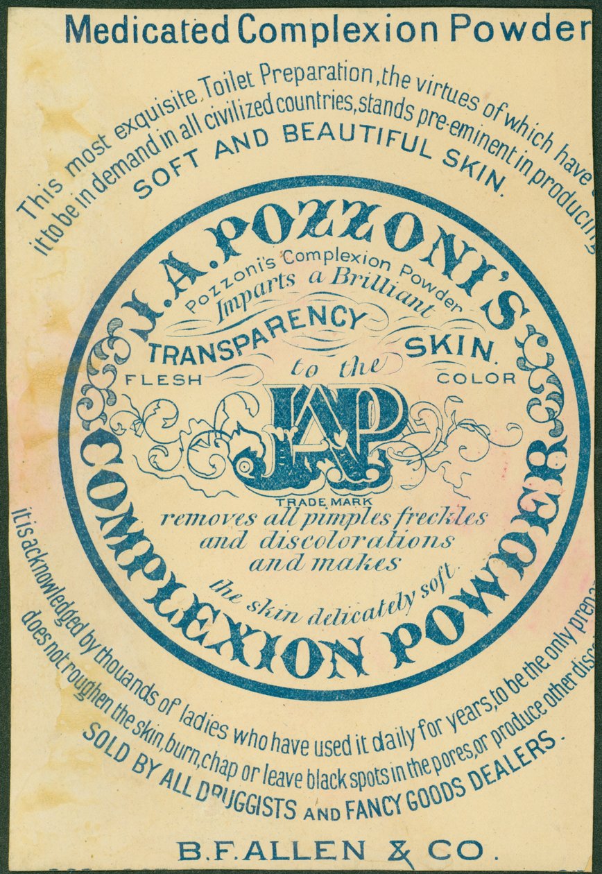 J.A. Pozzonis Complexion Powder [karta handlowa verso] autorstwa American School