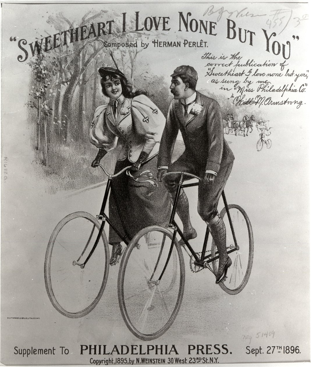 Sweetheart I Love None But You [okładka płyty z muzyką], 1896 autorstwa American School