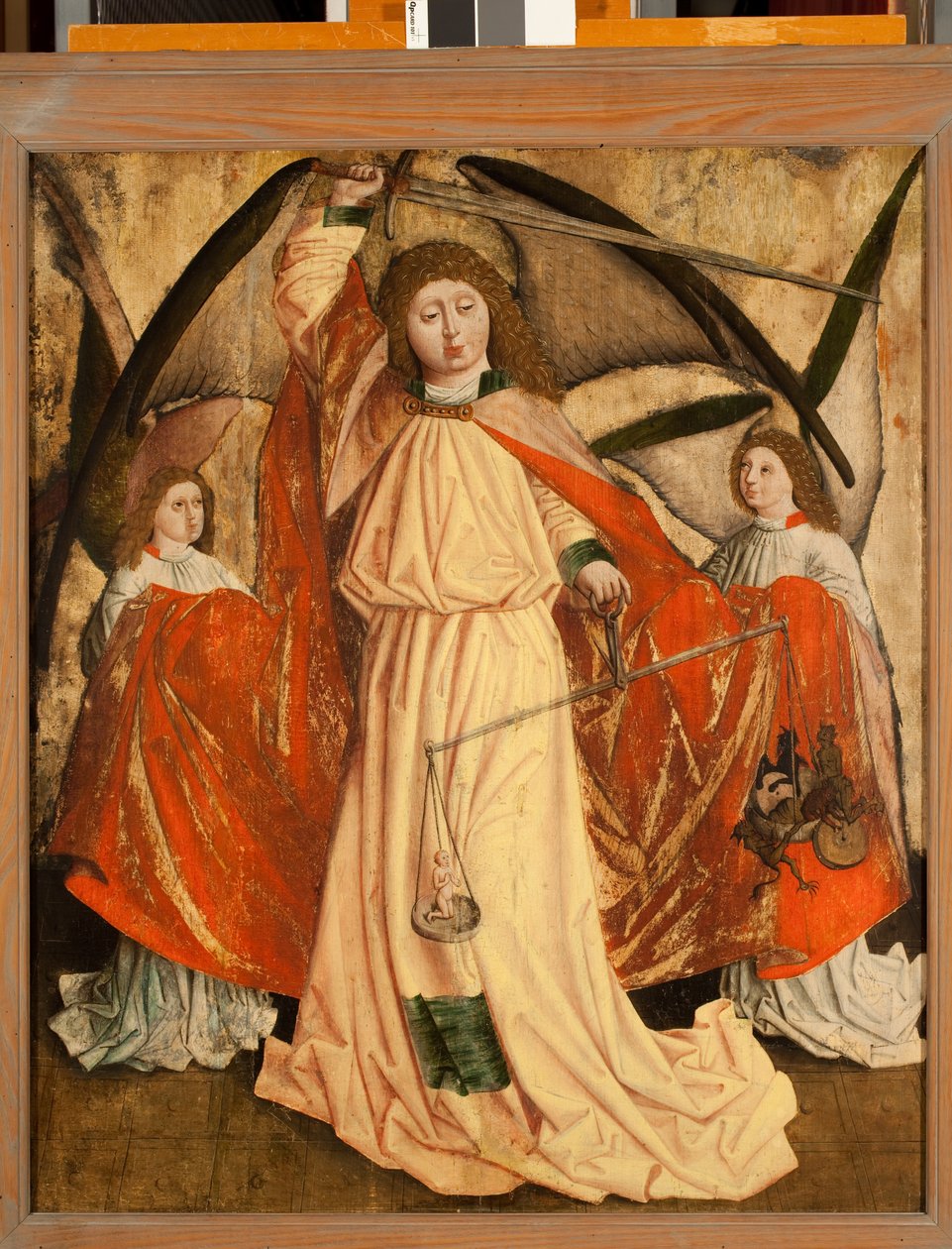 Mykolas sveriantis sielas (tempera ant skydelio)poli autorstwa Austrian School