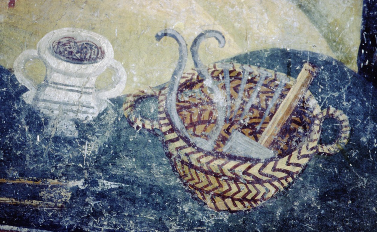 Martwa natura, szczegół z Lamentacji, ok. 1164 (zob. 147466) autorstwa Byzantine School