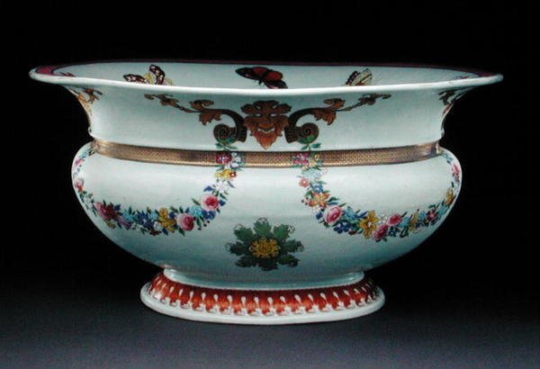 Umywalka malowana według projektu Cornelisa Pronka (1691-1759) ok. 1730 (porcelana) (spłuczka patrz 206563) autorstwa Chinese School