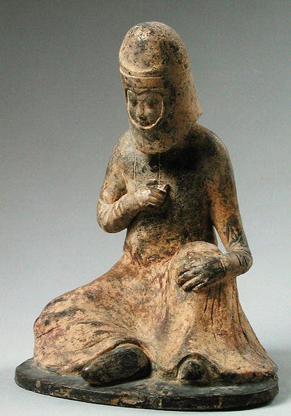 Statuetka nagrobna podróżnika, dynastia Tang (618-907) autorstwa Chinese School