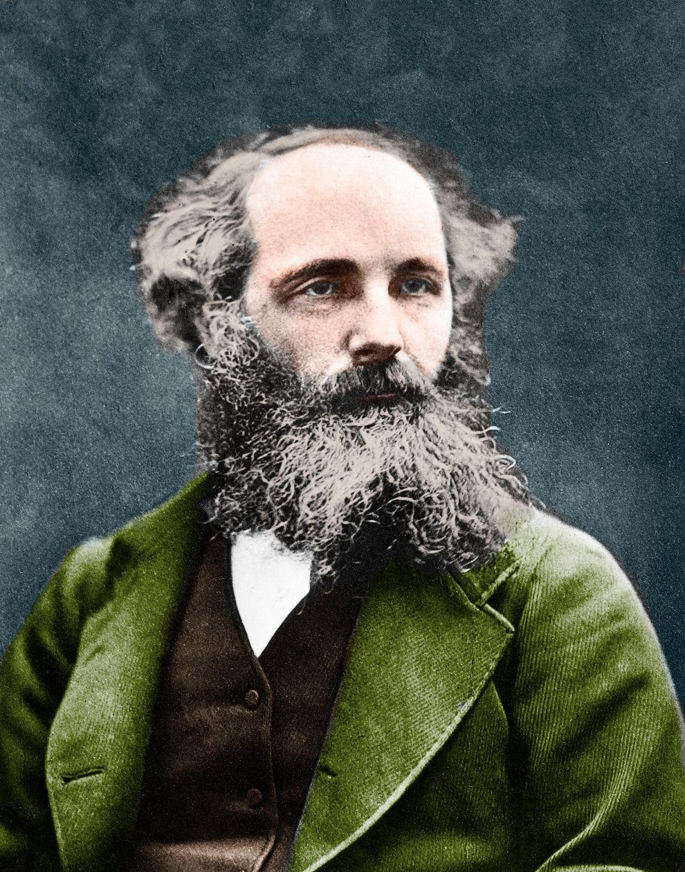 Portret Jamesa Clerka Maxwella (1831-1879), szkockiego fizyka autorstwa English Photographer