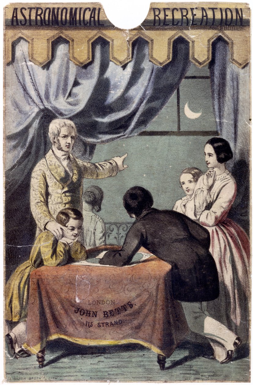 Obserwacje astronomiczne, wydrukowane przez braci Leighton, ok. 1850 autorstwa English School