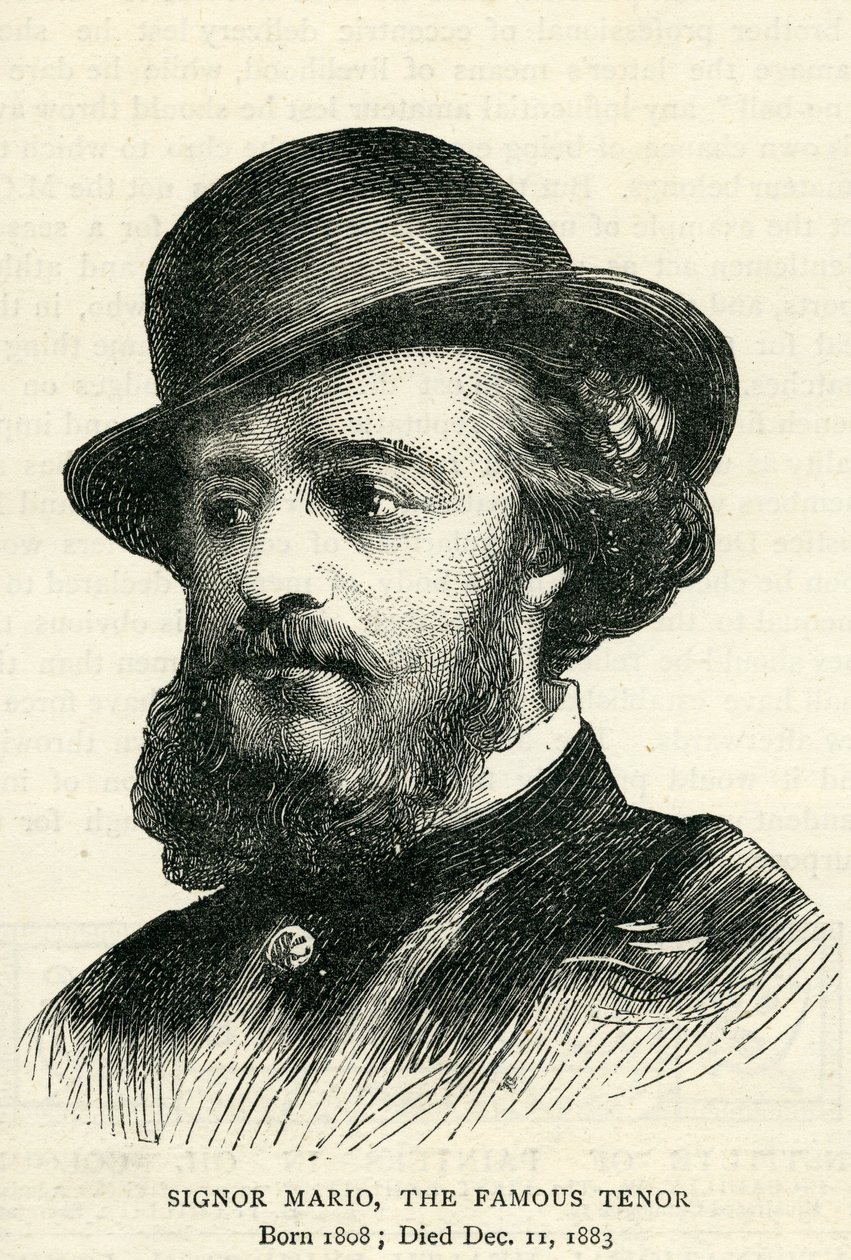 Signor Mario (1808-1883), ilustracja do grafiki, 22 grudnia 1883 autorstwa English School