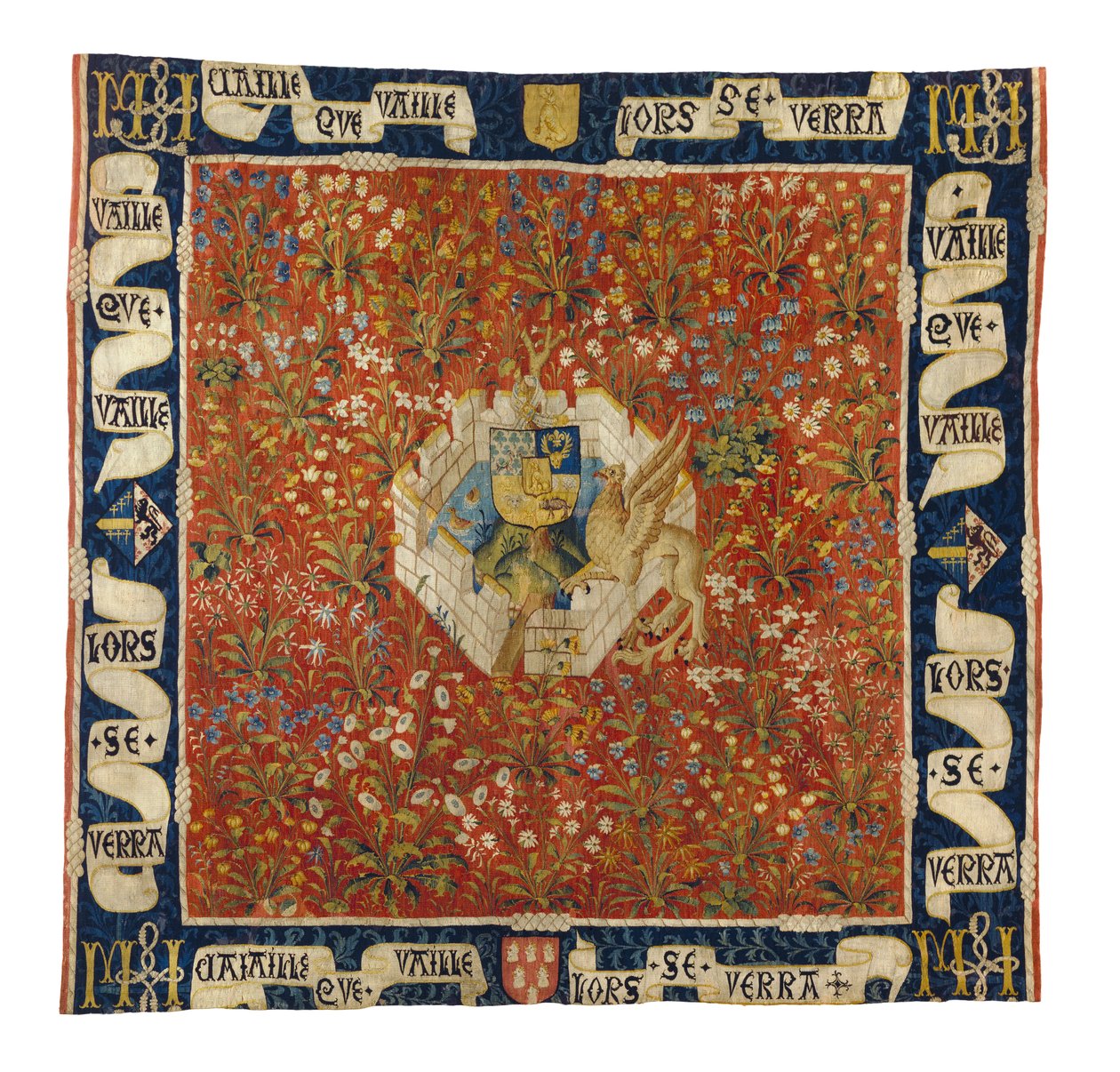 Gobelin Millefleurs, ok. 1520 (wełna i jedwab) autorstwa Flemish School