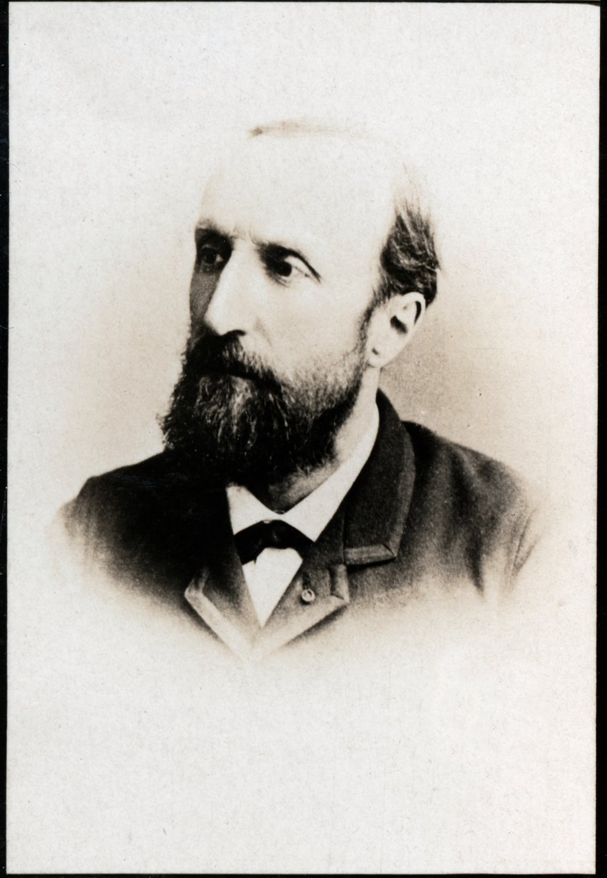 Portret Aime Jules Dalou (1838-1902), francuskiego rzeźbiarza. autorstwa French Photographer
