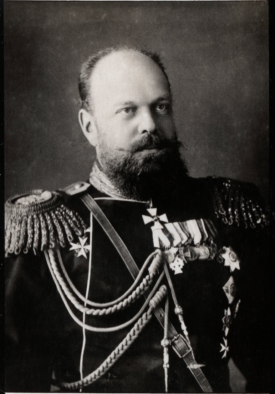 Portret Aleksandra III Rosji (1845-1894), cesarza Rosji. autorstwa French Photographer
