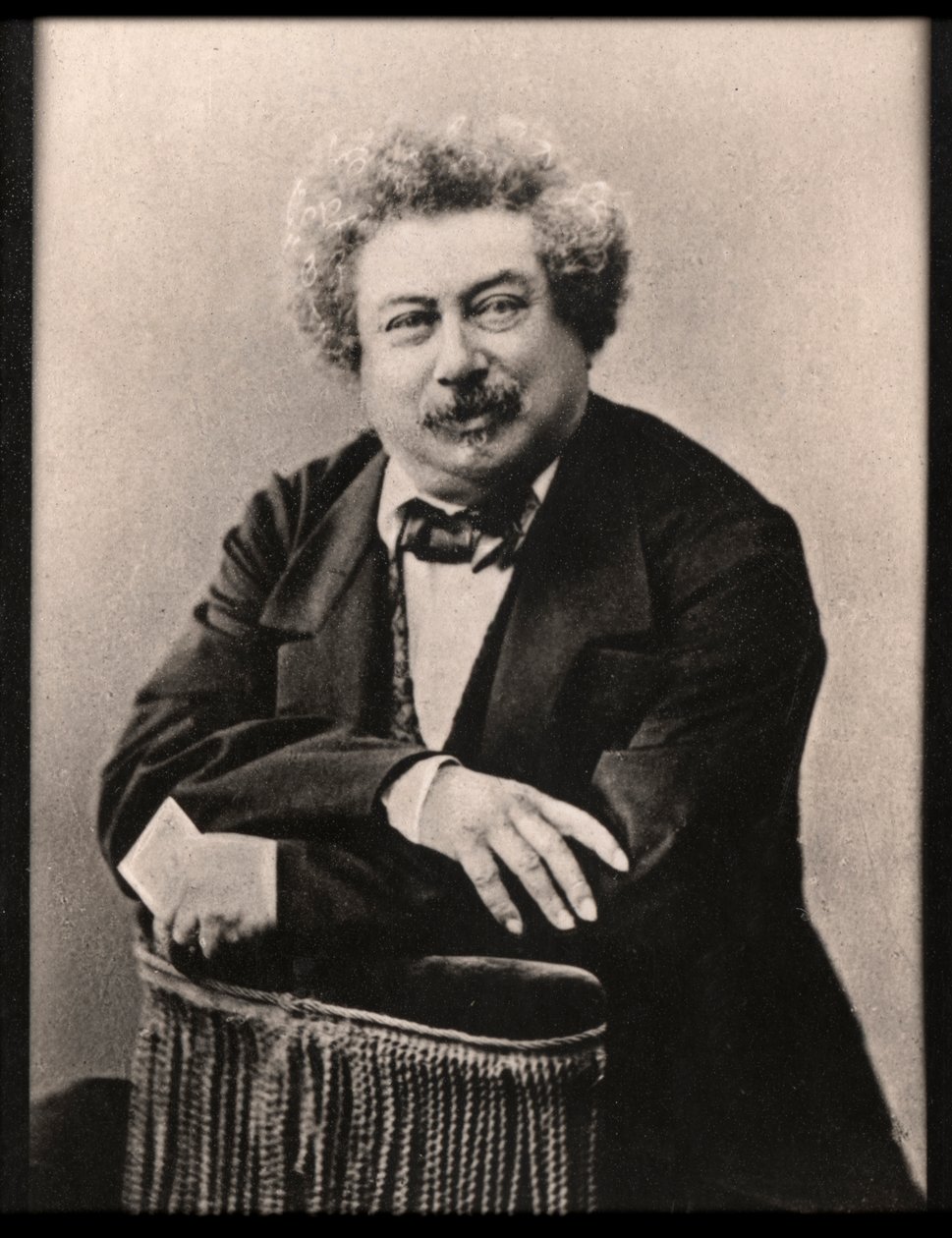 Portret Aleksandra Dumasa (1802-1870), francuskiego pisarza. autorstwa French Photographer