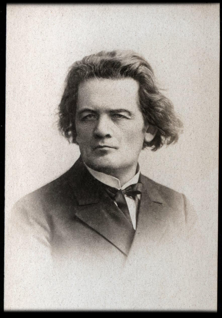 Portret Antona Rubinsteina (1829-1894), rosyjskiego pianisty, kompozytora i dyrygenta. autorstwa French Photographer