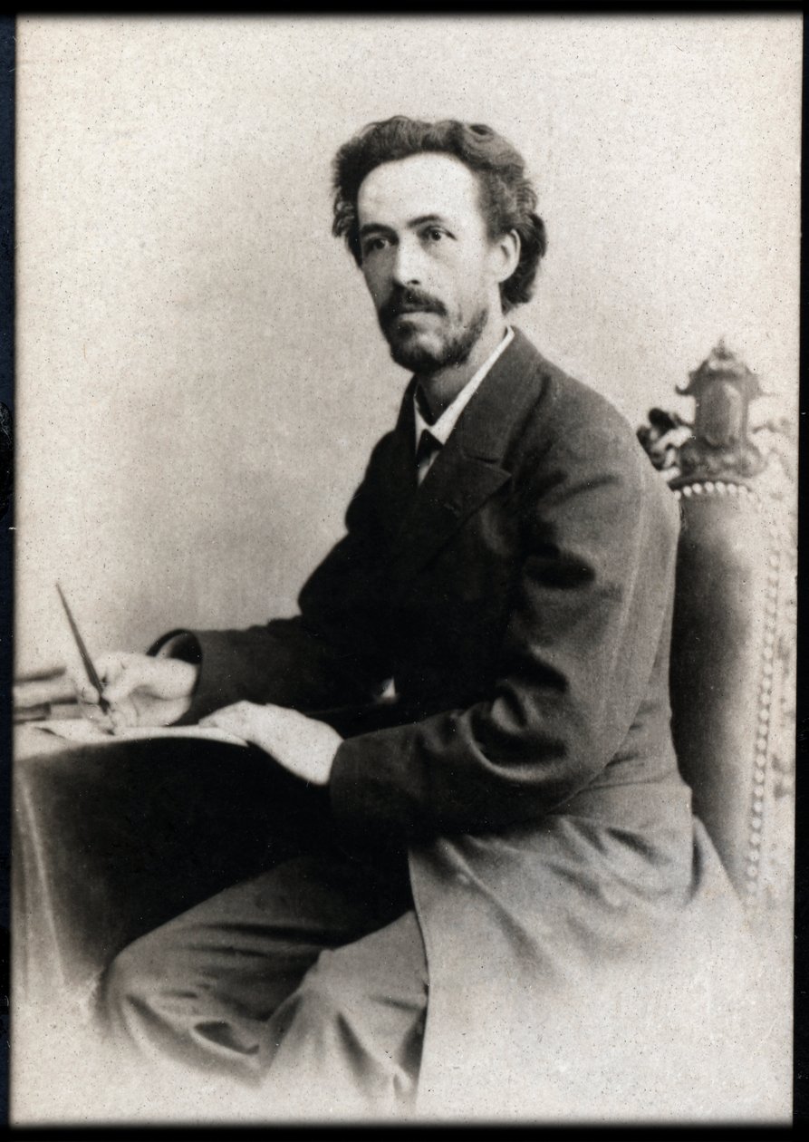 Portret Benjamina Godarda (1849-1895), francuskiego skrzypka i kompozytora. autorstwa French Photographer