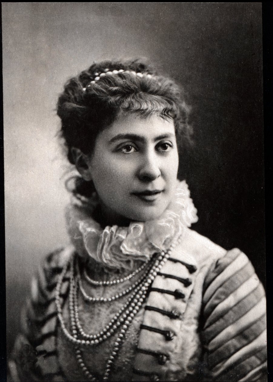Portret Blanche Baretta (Barreta) Worms (ur. 1855), francuska aktorka. autorstwa French Photographer