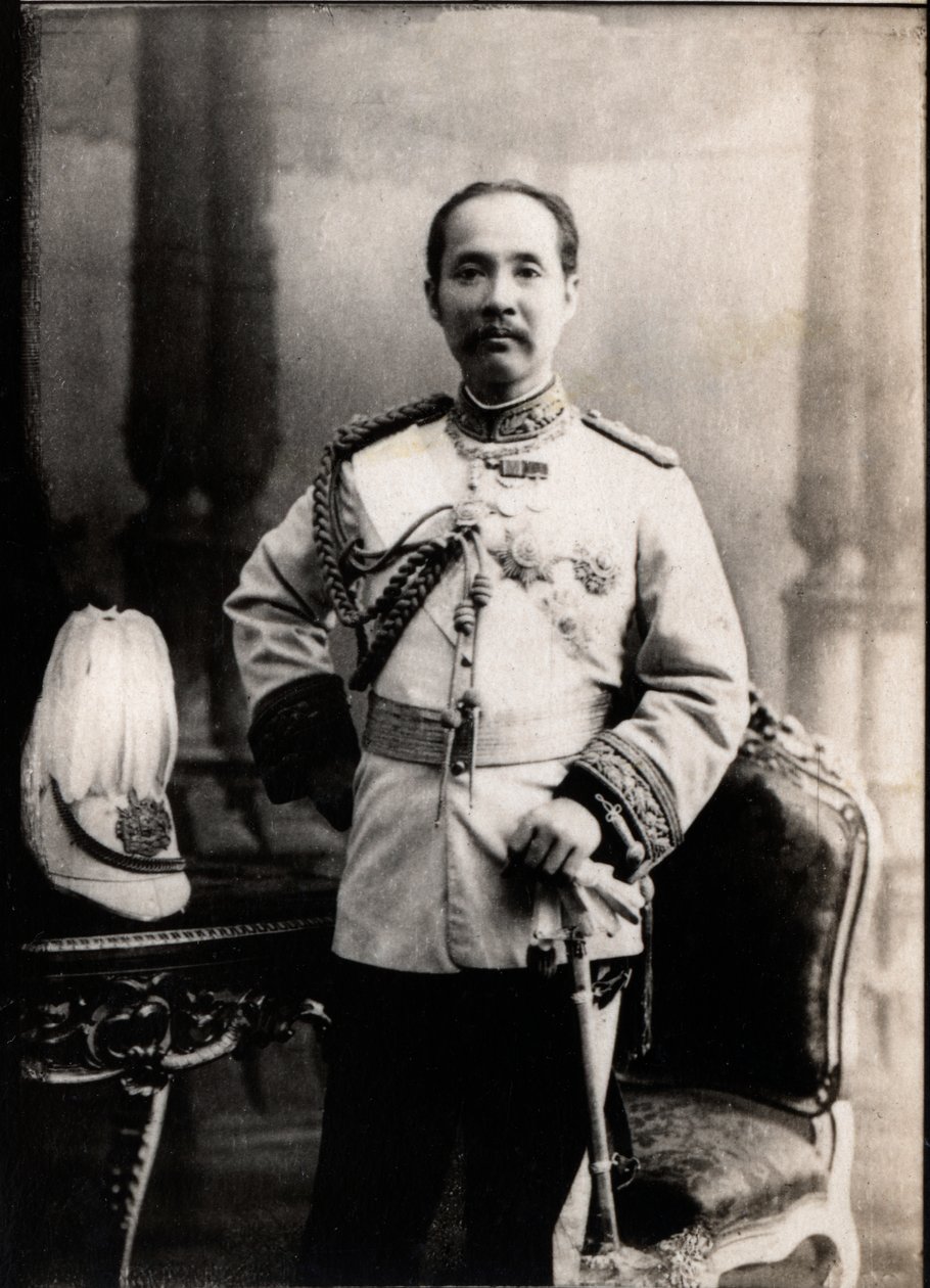 Portret Chulalongkorn (Rama V) (1853-1910), króla Syjamu (Tajlandia). autorstwa French Photographer
