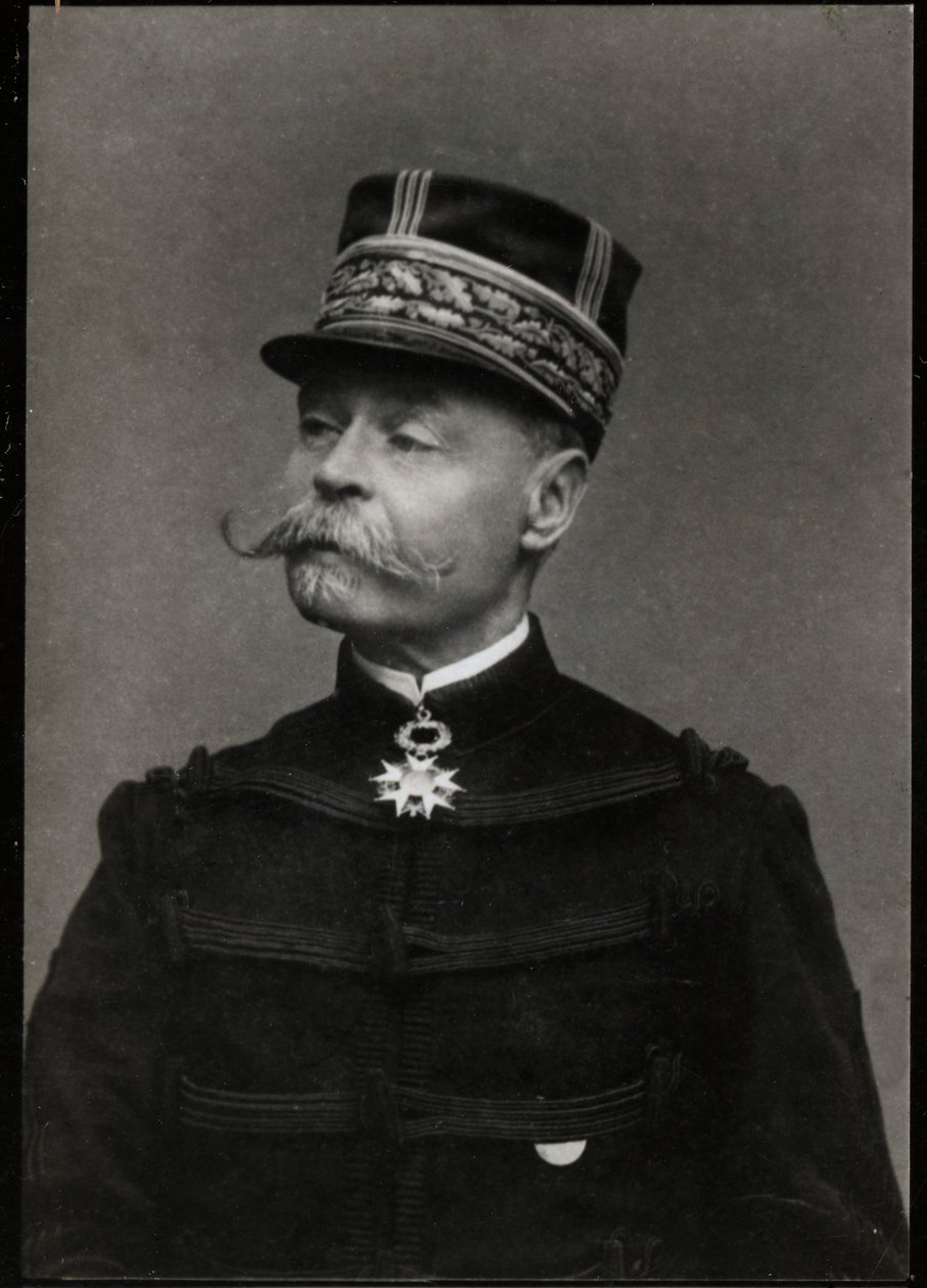 Portret Emile Auguste Francois Zurlinden (1837-1929), francuskiego generała i polityka. autorstwa French Photographer