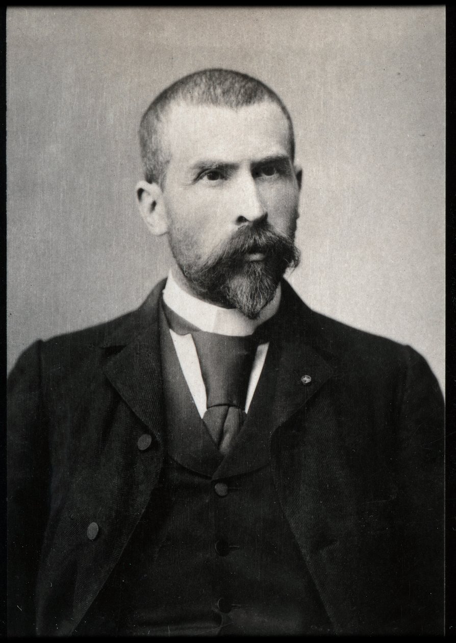Portret Emile Roux (Docteur Roux) (1853-1933), francuskiego lekarza, bakteriologa i immunologa. autorstwa French Photographer