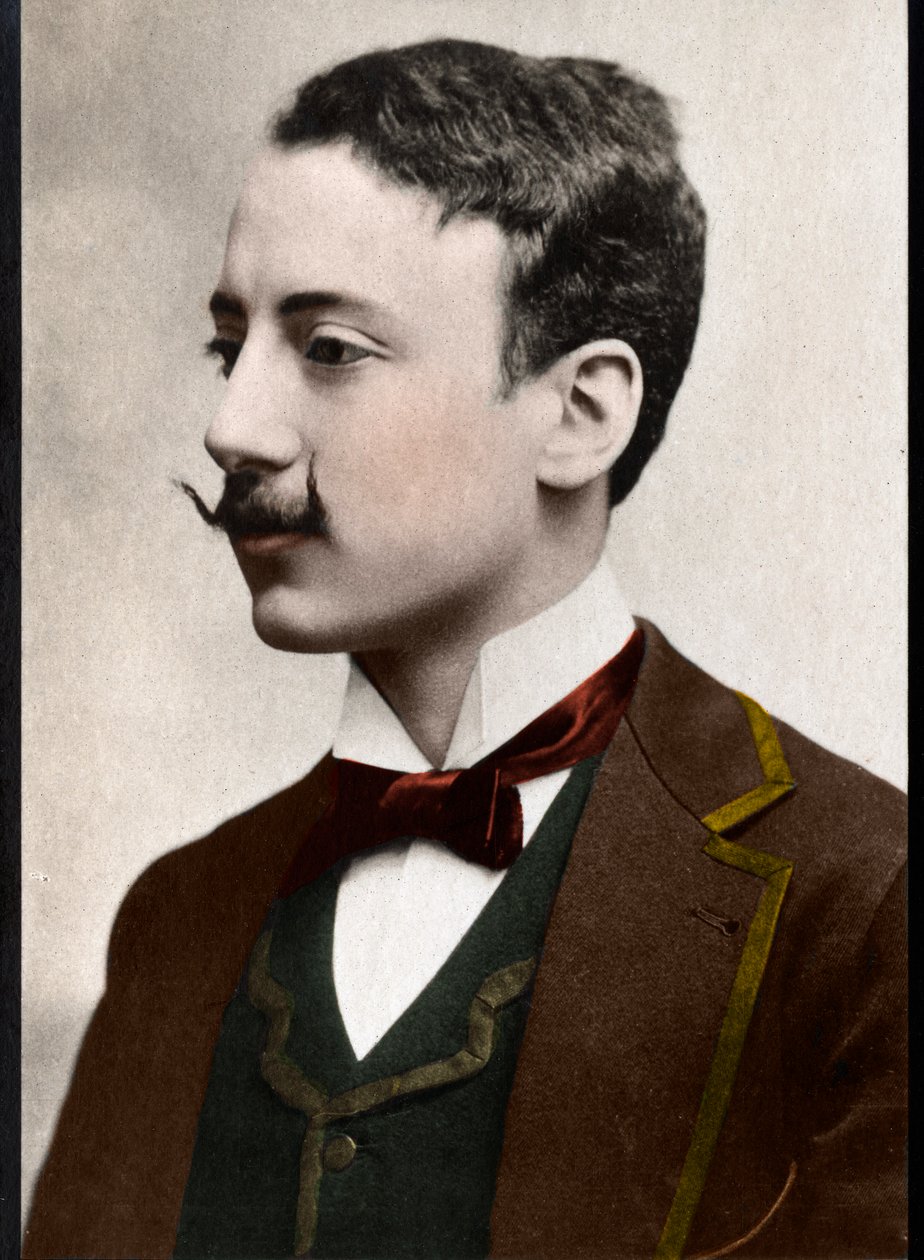 Portret Gabriele dAnnunzio (1863-1938), włoskiej pisarki. autorstwa French Photographer