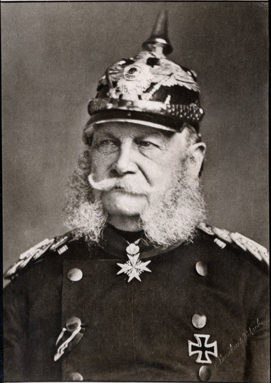 Portret Wilhelma I (1797-1888), cesarza niemieckiego. autorstwa French Photographer